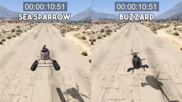 Gta5 シースパロー Vs バザード 未実装ヘリコプターの性能を徹底検証 動画あり 流出情報 グランド セフト オート5写真大好きブログ Gta5攻略情報ほか