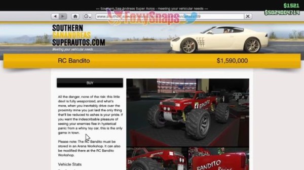 Gta5 初のラジコン お値段159万ドル 来たる Rc バンディート プレイ映像が流出 動画あり グランド セフト オート5写真大好きブログ Gta5攻略情報ほか