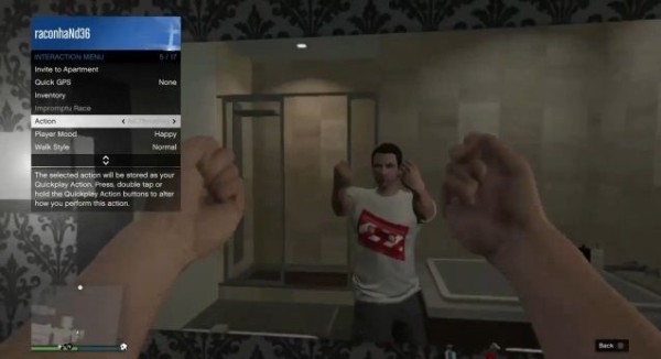 Gta5 Fps視点で見る キャラクターアクション 全種類一覧 Ps4 Xboxone版 グランド セフト オート5写真大好きブログ Gta5 攻略情報ほか