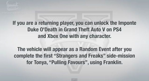 Gta5 デュークオデス 入手方法と出現場所一覧 Ps4 Xboxone グランド セフト オート5写真大好きブログ Gta5攻略情報ほか