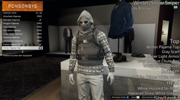 Gta5 服装レシピ 悪サンタ 冬スナイパー スターウォーズ集など 動画あり グランド セフト オート5写真大好きブログ Gta5攻略情報ほか