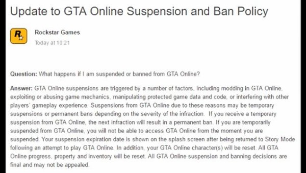 Gta5 オンラインの Ban 対象 厳しい処分が公開 公式発表 グランド セフト オート5写真大好きブログ Gta5攻略情報ほか