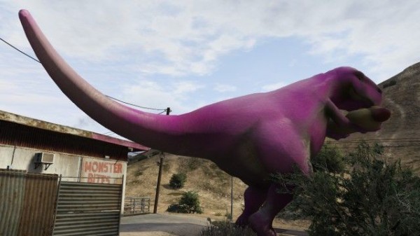 Gta5 デカイ ピンクの恐竜がいるレストラン Rex S Diner グランド セフト オート5写真大好きブログ Gta5攻略情報ほか