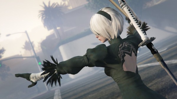 Gta5 セクシー ニーアオートマタ から 2b の高品質なキャラスキンmodが登場 動画あり グランド セフト オート5写真大好きブログ Gta5攻略情報ほか