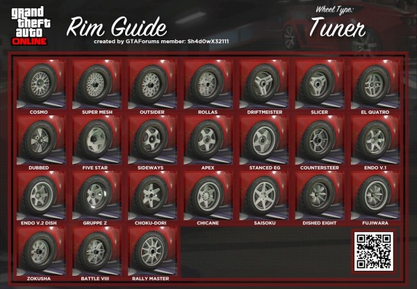 タイヤ・ホイール GTA GTA5】タイヤ・ホイール全種類一覧表画像まとめ【超便利】 : グランド