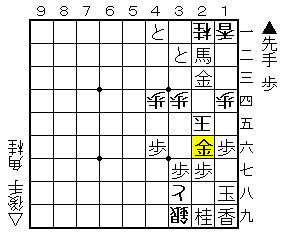 必至問題並べ 両必至 将棋必勝法 より 先手勝必死 ５手 磊落 らいらく