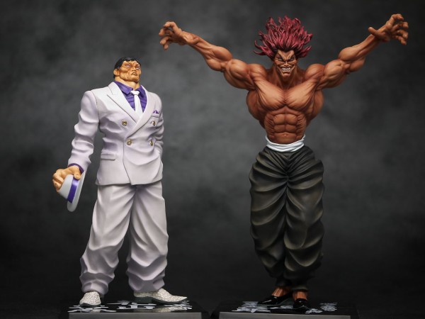 グラップラー刃牙フィギュア5体刃牙，勇次郎、独歩黒，独歩白，花山