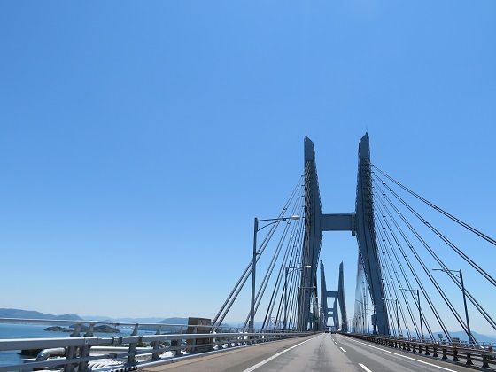 世界一 瀬戸大橋 与島pa 車旅 愛犬ナナとハチコのワンダフルわん生 旅ブログ