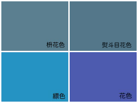 枡花色 熨斗目花色 縹色 花色 着物のよろず 針箱