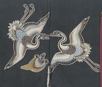 古布4巾(めでたい柄鶴亀) 古布4巾(めでたい柄鶴亀) 日本の