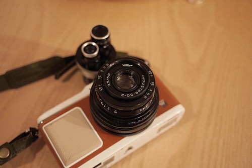 INDUSTAR-50-2 50mm F3.5 に使うために TUBASA 36mm のフードを