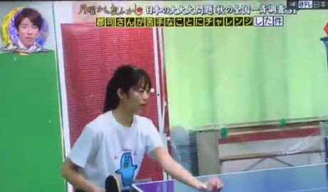 夜ふかし】郡司さんが卓球に挑戦した結果