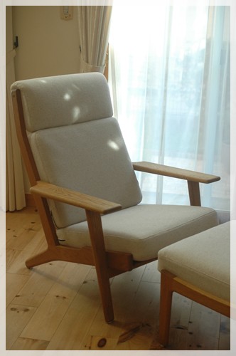 ハンス・ウェグナー  GE290A  + GE290A ソファ + オットマン Hans J.Wegner GE290A+Ottoman set sofa oak GETAMA leather / ハンス