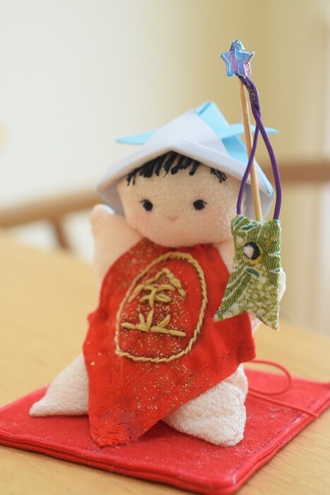 簡単手作り】ちりめんで「兜をかぶった金太郎」を作りました♬ : happy