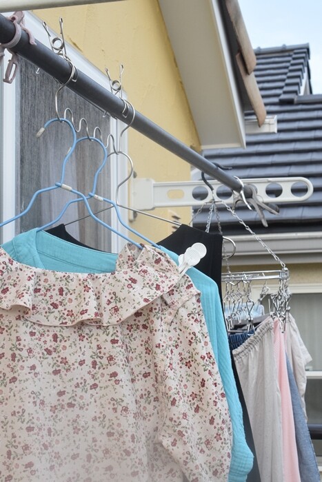 100均製品に一工夫】強風でのハンガー落下を防ぐ！【アイディア