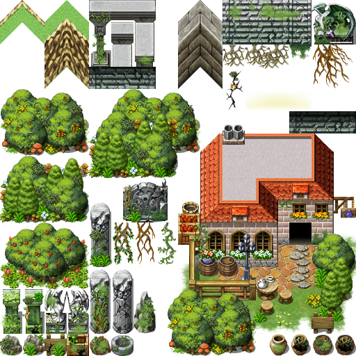 素材配布 遺跡っぽいのが作れるかもしれないdセット マップチップ Hanapapa Studio Blog