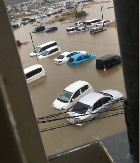 豪雨の大網駅 アパッチのblog