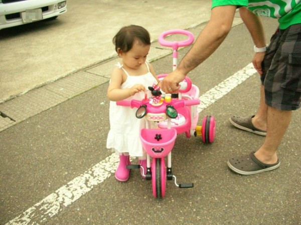 ２歳お誕生日プレゼント ミニーちゃんの三輪車 Haniko日々徒然