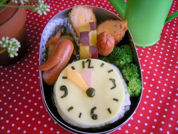 時計弁当 きょうのお弁当 楽しくおいしいキャラ弁作り