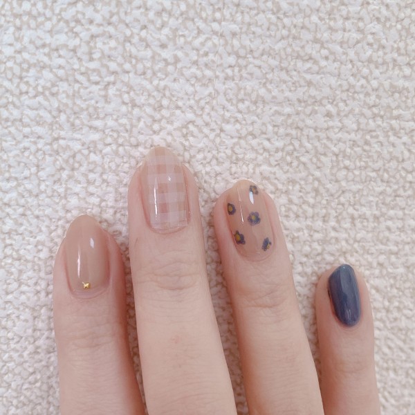 how to】小花柄ピクニックネイル : akiのセルフネイルblog
