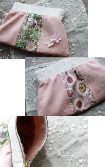 リバティの大人可愛いギャザーポーチ２点 ハンドメイドどっとこむ 無料ﾚｼﾋﾟ紹介 ｵﾘｼﾞﾅﾙﾊﾝﾄﾞﾒｲﾄﾞ雑貨制作 販売