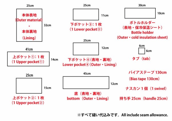 無料型紙 リュックインバッグの作り方 縦型バッグインバッグ バッグの中身の整理 ハンドメイドどっとこむ 無料 ﾚｼﾋﾟ紹介 ｵﾘｼﾞﾅﾙﾊﾝﾄﾞﾒｲﾄﾞ雑貨制作 販売