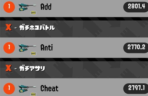 スプラトゥーン2 ランキングでチーターがメッセージを発信 チート対策を追加して下さい Banしてもいいから運営はプレイヤーを守れ はちま起稿