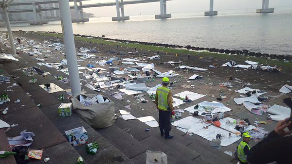 民度ヤバイ 韓国の海辺公園がゴミだらけ 飲み食いして何も片付けずに帰っていく異様な光景が連日続く はちま起稿