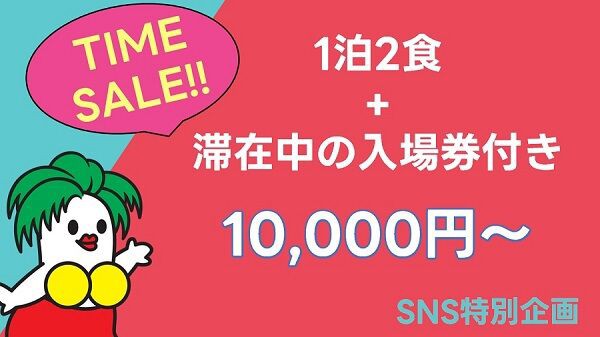 SNS限定タイムセール】これを見た方は超ラッキー！ : スパリゾート