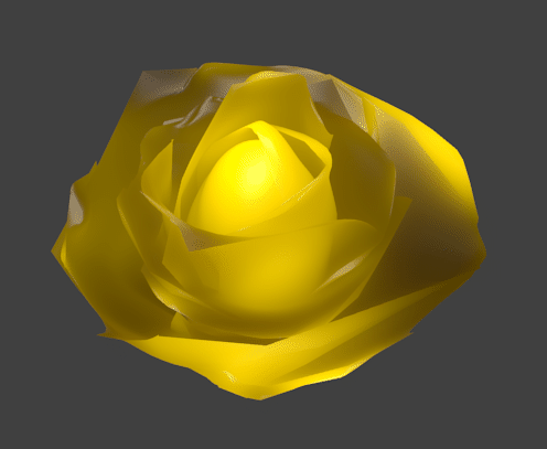 薔薇の花だけつくってみた Blender操作忘備録