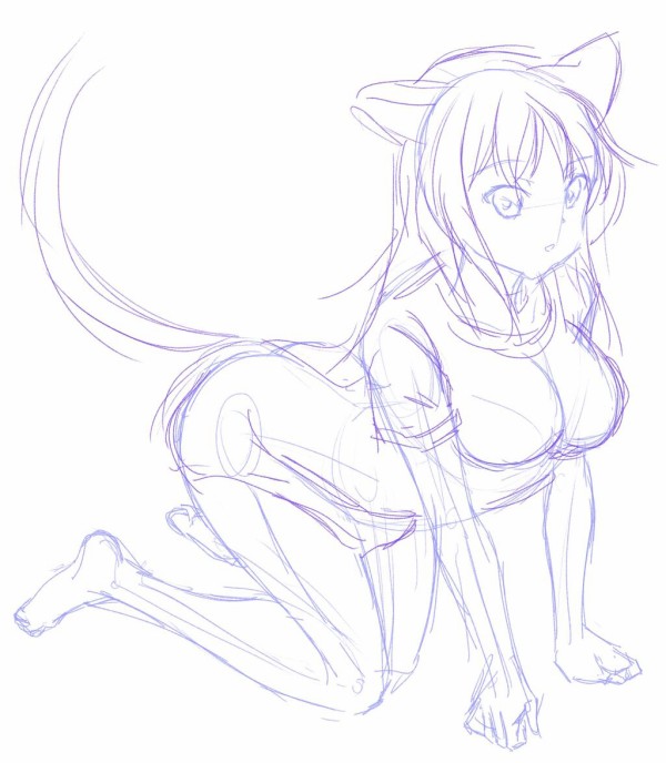 イラスト練習 21 10 13 模写 ボクの理想の異世界生活 より ウサコッツ パパのお絵描き修行