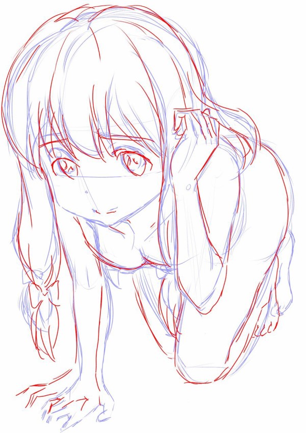 イラスト練習 21 2 25 2 模写 エロマンガ先生 アニメ イラスト集より ウサコッツ パパのお絵描き修行