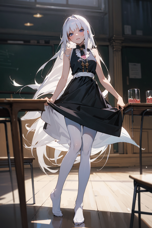 白丝 Stable Diffusion】（Lora）白いパンストを美しく魅せる「白丝 雪糕 white pantyhose」 : ウサコッツ  パパのお絵描き修行