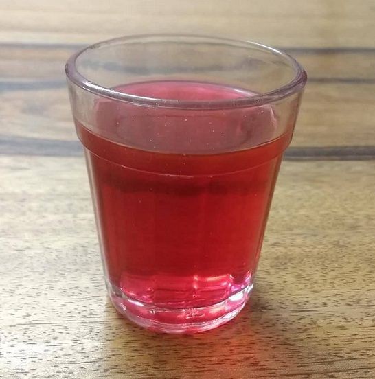 可愛いピンク色のアーユルヴェーダ的な飲み物 パティムガム インドのアーユルヴェーダ商品