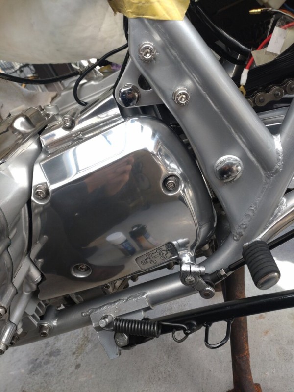 GSX1100S カタナ 冬ごもり整備 オイルクーラー装着のため