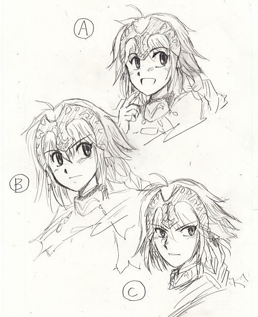 vispo ジャンヌ・ダルク fate/Apocrypha 製作編2 表情について : へっ