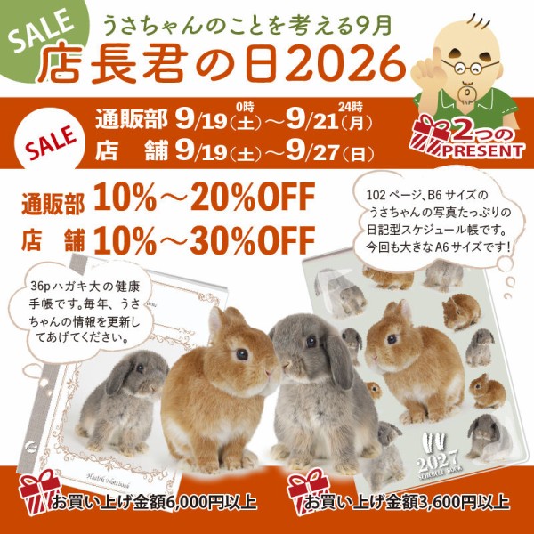 セールまであと1週間！ : うさぎブログ うさぎのしっぽ公式ブログ