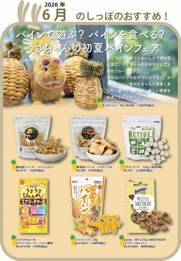 ナチュラルサイエンス＆ヘルシートリーツセール開催中！ : うさぎ
