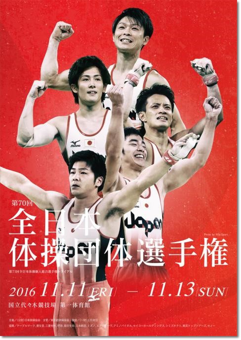 2016大会情報】『第70回 全日本体操競技団体選手権大会』「リザルト