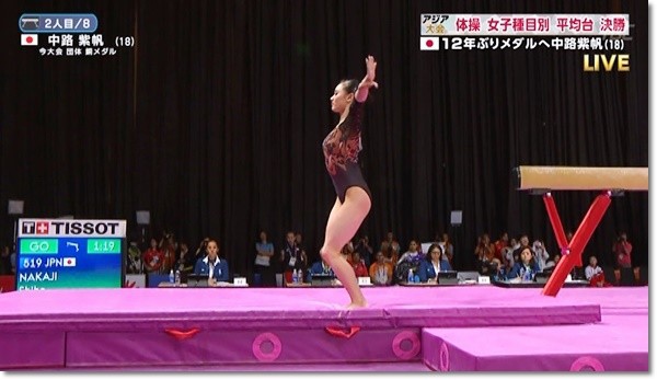 中路　体操女子 1920】【第18回アジア競技大会】8.23-24 男女種目別決勝／つり輪で野々村選手が銀メダル！平行棒で千葉健太選手、ゆかで中路紫帆選手が銅メダル獲得！  : ヒカル・こころのブログ『内村航平history』