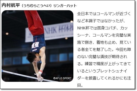 2018大会情報】「第72回全日本体操種目別選手権」大会記録まとめ : ヒカル・こころのブログ『内村航平history』