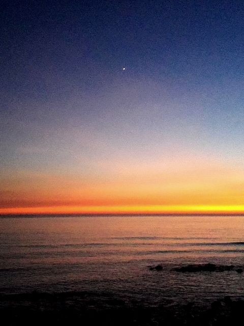 夏空に一番星 富来の風景 能登の風景