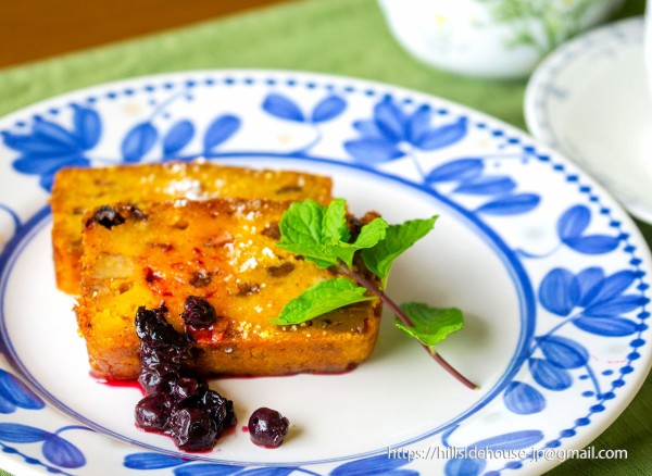 クルミ入り ヴィーガン人参ケーキのレシピ 季節の庭をお皿の上に