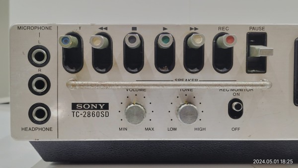 1974/昭和49/SONY/TC-2860SD/カセットデンスケ TypeⅢ/フェライト＆フェライトヘッド/FG付きDCサーボモーター/DOLBY  NR/MPXフィルター/Fe-Cr/CrO2/NORMAL/発売時69800円/ : Extinct Media Museum | 絶滅メディア博物館