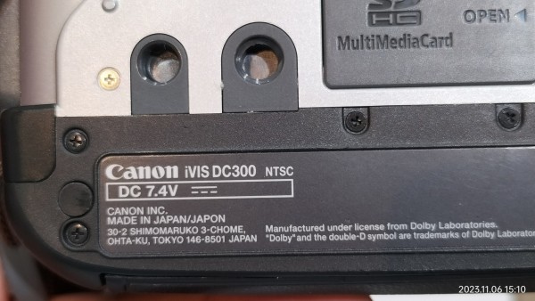 2008/平成20/Canon/iVIS DC300/8cm DVD/SDカード/ビデオカメラ