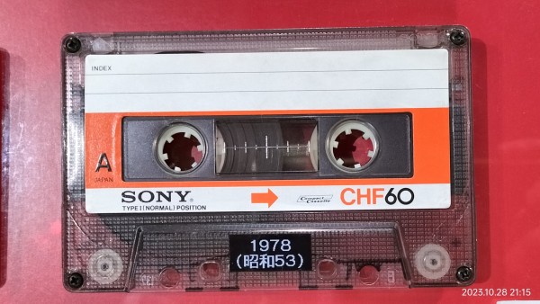 1978/昭和53/SONY/CHF 60/カセットテープ/ノーマルポジション