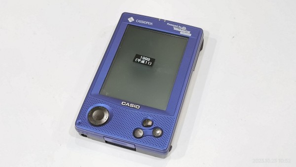 1999/平成11/CASIO/CASSIOPEIA/E-503/カシオペア/Windows CE/ブルー/ : Extinct Media  Museum：絶滅メディア博物館