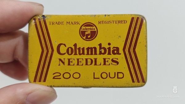 Columbia 200 Loud 蓄音機用針　ヴィンテージ缶　ブリキ缶 推定1930年代前半/昭和5～10頃/Columbia/Columbia Needles/200 Loud
