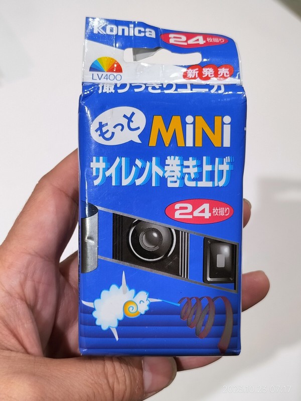 最安 1997/平成9/Konica/撮りっきりコニカ もっとMINI サイレント フィルムカメラ