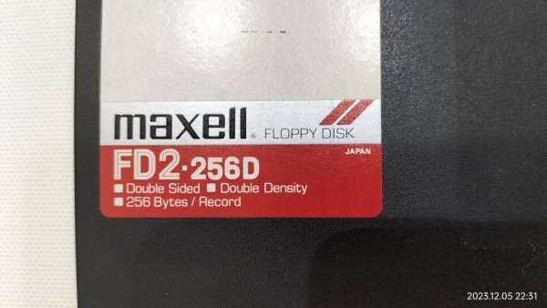 1977/昭和52/maxell/TEIJIN/FD2 256D/FD2F256/8インチフロッピー